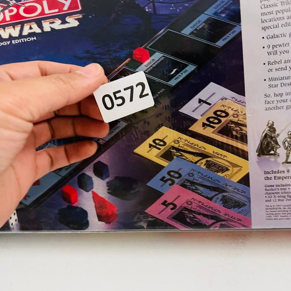Vintage Monopoly Star Wars Classic‎ Trilogy Edition Board Game 1997 Hasbro New - Picture 10 of 10